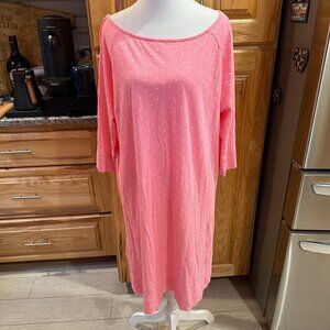 Lilly Pulitzer Cassie Boat-Neck Dress Pink Polka Dot XL EUC